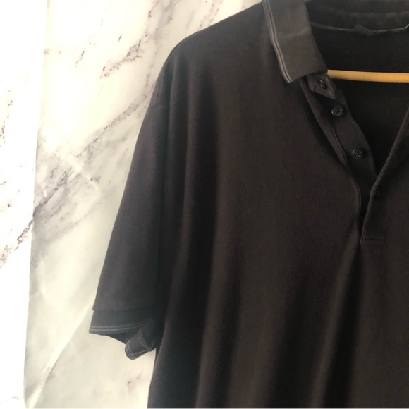 VINTAGE 90s CLAIBORNE SHORT SLEEVE POLO SHURT BLACK/GRAY MENS XL - Picture 5 of 7